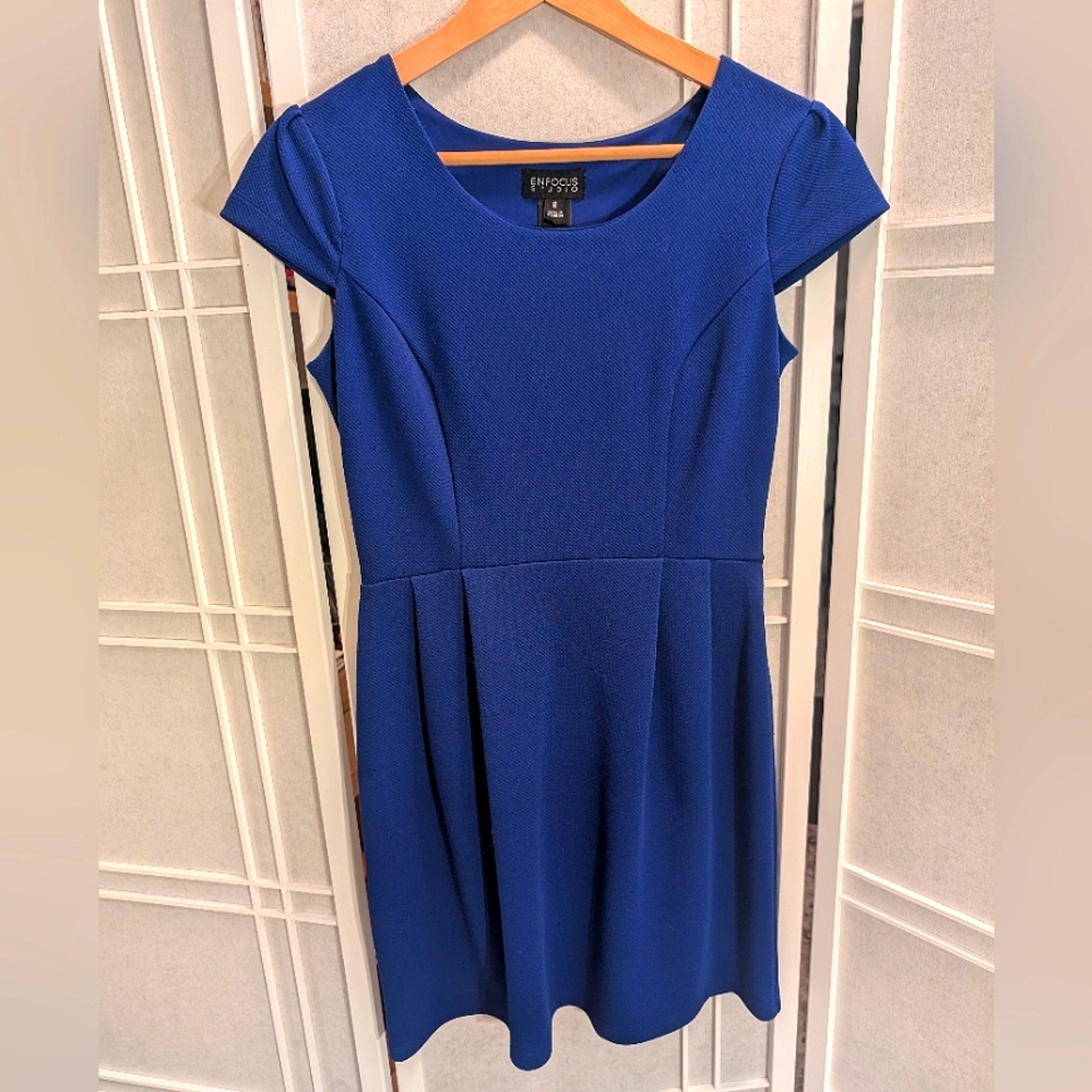Royal Blue Cap Sleeve Dress